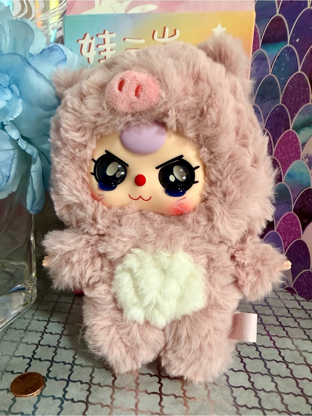 Baby Three BIG CUTE • PIG 🐷 V3 Plush Pendant Bag Charm Crying Eyes
